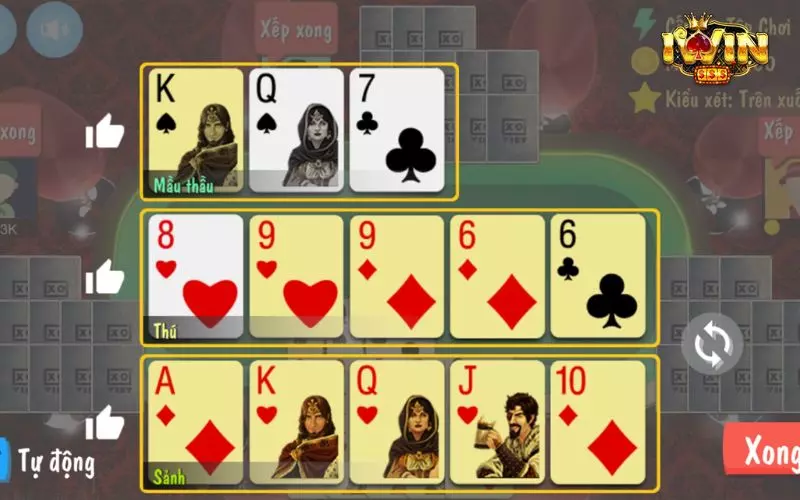 Chiến thuật chơi Mậu binh trực tuyến thắng lớn tại iWin